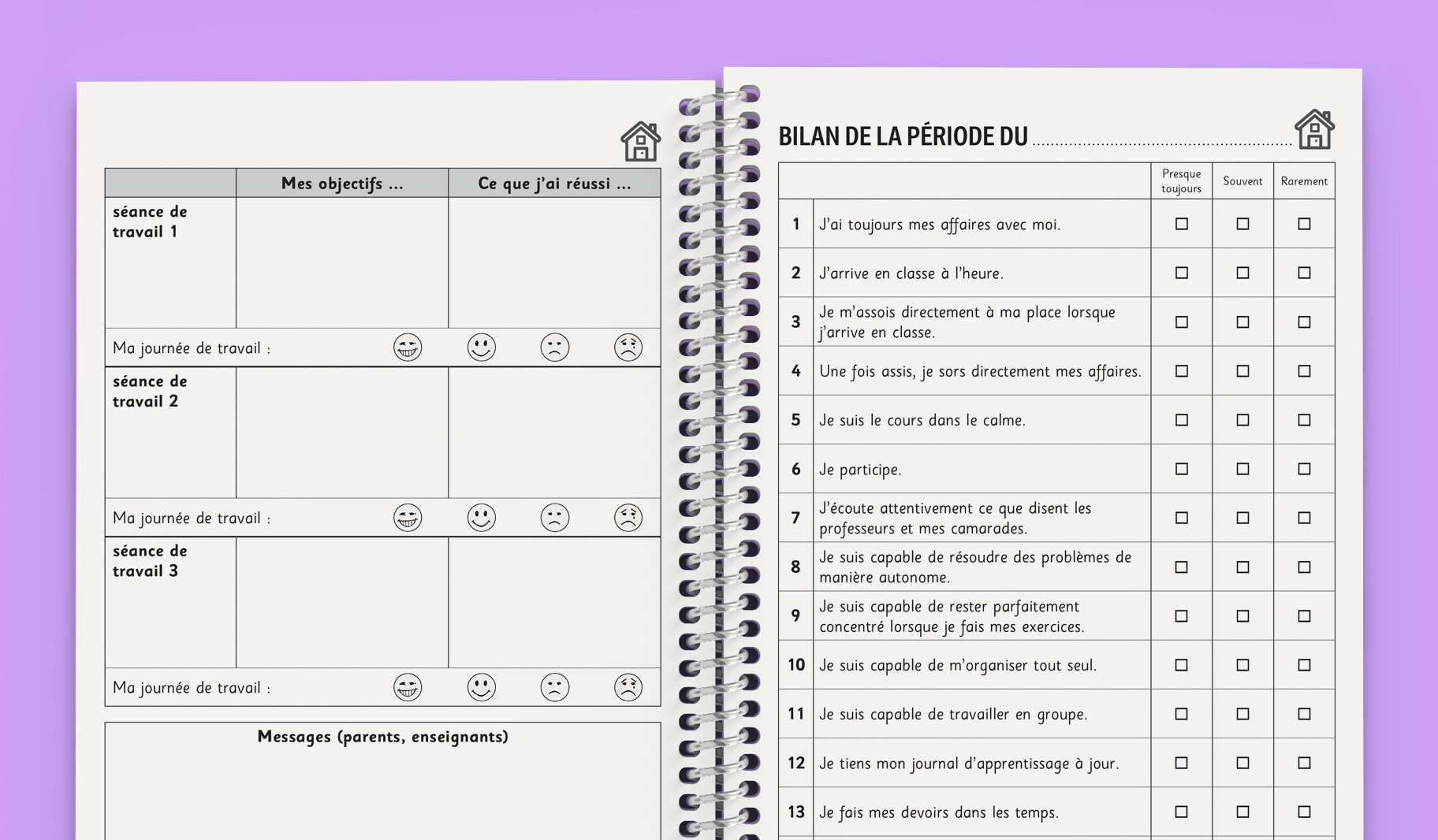 Examples de pages d'organisation