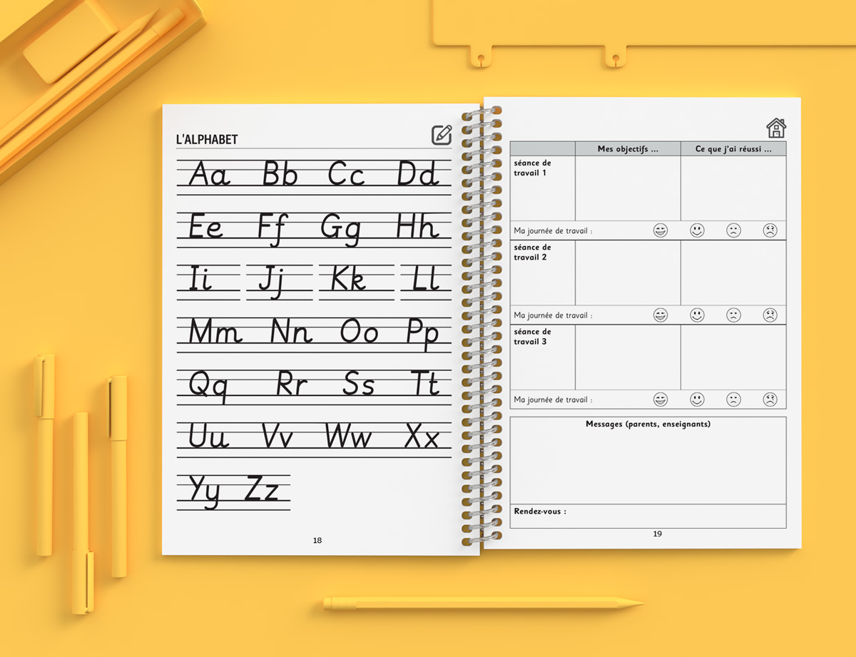 Exemples de pages pour le cahier de liaison pour le primaire
