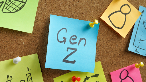 ost-it Gen Z sur tableau, illustrant la communication avec les élèves.